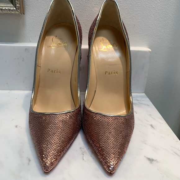 Christian Louboutin slightly used 1x rose gold heels. - Picture 4 of 13